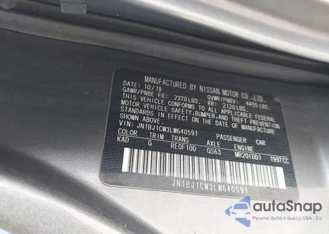 2020 Nissan Rogue Sport S Awd Xtronic Cvt from USA, damaged, VIN JN1BJ1CW3LW640591